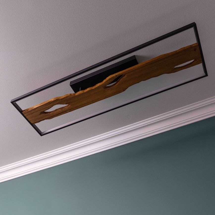 Brilliant - Iluminação de teto LED com regulação CHAUMONT LED/48W/230V borracha de figueira