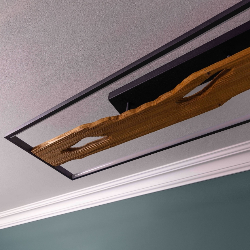 Brilliant - Iluminação de teto LED com regulação CHAUMONT LED/48W/230V borracha de figueira