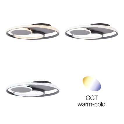 Brilliant - Iluminação de teto LED com regulação RUNDA LED/50W/230V 3000-6500K preto + comando