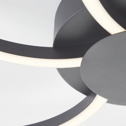 Brilliant - Iluminação de teto LED com regulação FICO LED/32W/230V 3000-6500K diâmetro 65 cm preto + comando