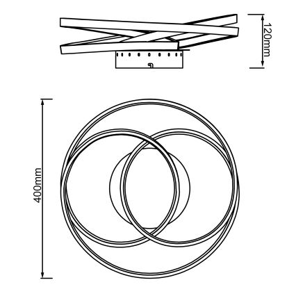 Brilliant - Iluminação de teto LED LABYRINTH LED/40W/230V diâmetro 39,5 cm cinzento