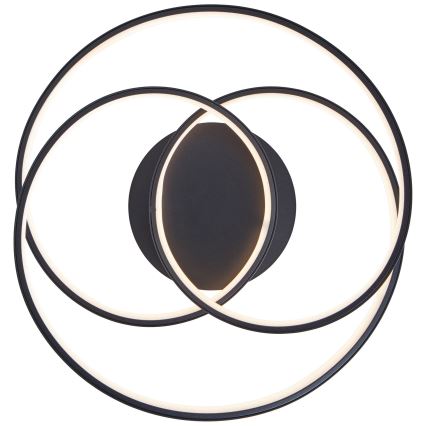 Brilliant - Iluminação de teto LED LABYRINTH LED/40W/230V diâmetro 39,5 cm preto