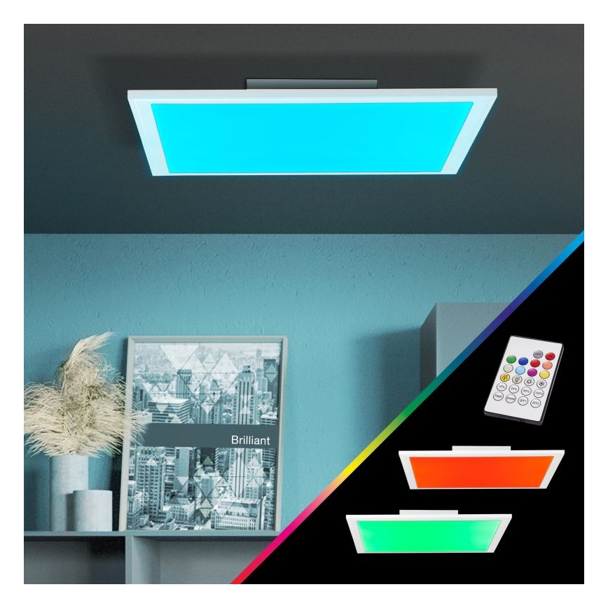 Brilliant - Iluminação de teto LED RGBW com regulação ABIE LED/24W/230V 2700-6500K + comando