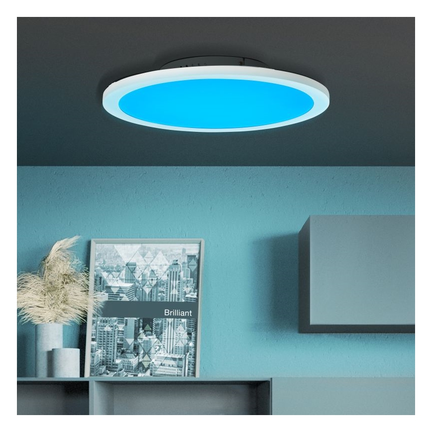 Brilliant - Iluminação de teto LED RGBW com regulação ABIE LED/24W/230V 2700-6500K + comando
