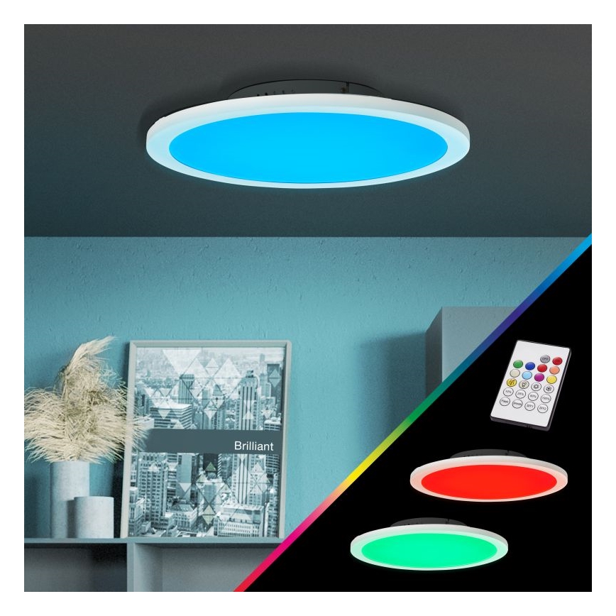 Brilliant - Iluminação de teto LED RGBW com regulação ABIE LED/24W/230V 2700-6500K + comando