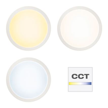 Brilliant - Iluminação de teto LED RGBW com regulação ABIE LED/24W/230V 2700-6500K + comando