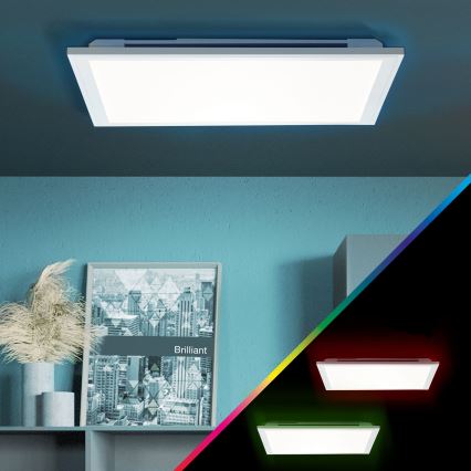 Brilliant - Iluminação de teto LED RGBW com regulação ALLIE LED/24W/230V 2700-6500K + comando