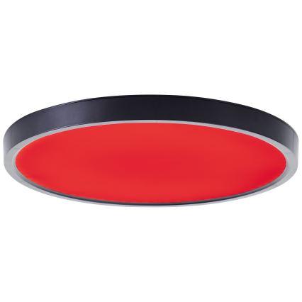 Brilliant - Iluminação de teto LED RGBW com regulação LOTTI LED/16W/230V 3000K diâmetro 30 cm preto Wi-Fi Tuya + comando