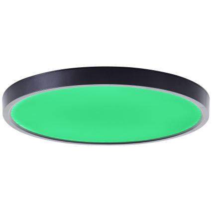 Brilliant - Iluminação de teto LED RGBW com regulação LOTTI LED/16W/230V 3000K diâmetro 30 cm preto Wi-Fi Tuya + comando