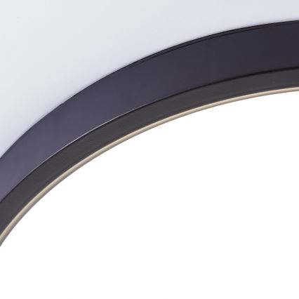 Brilliant - Iluminação de teto LED RGBW com regulação LOTTI LED/16W/230V 3000K diâmetro 30 cm preto Wi-Fi Tuya + comando