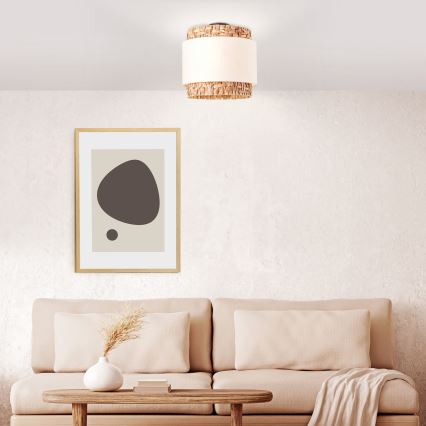 Brilliant - Iluminação de teto WATERLILLY 2xE27/60W/230V diâmetro 35 cm creme