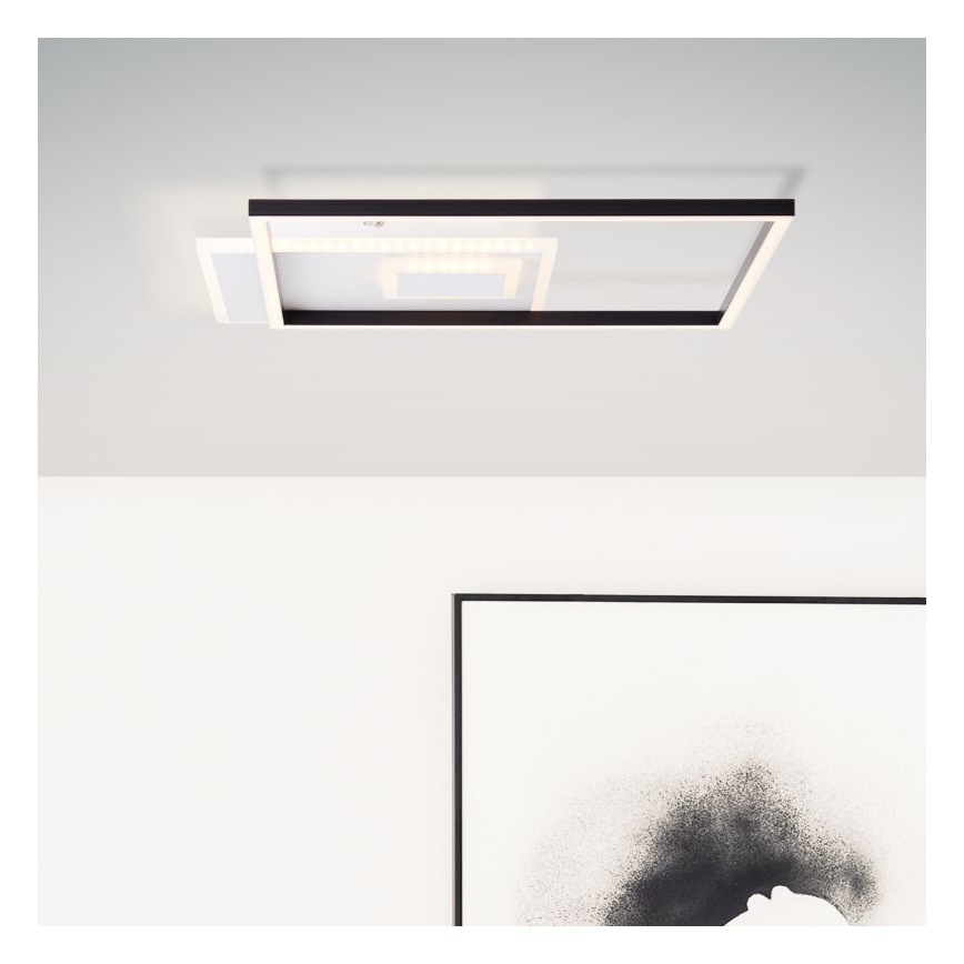 Brilliant - Iluminação de teto LED com regulação IORGO LED/40W/230V 3000K 43,5x43,5 cm branco/preto