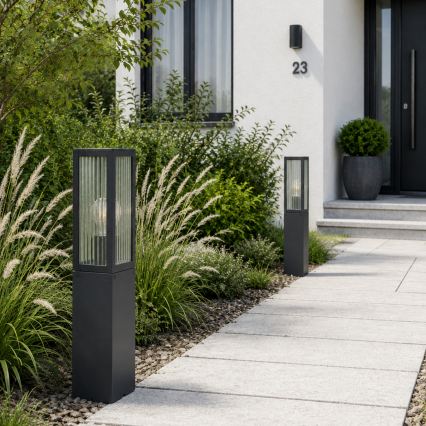 Brilliant - Lâmpada de exterior GETTA 1xE27/20W/230V 50 cm IP44 preta