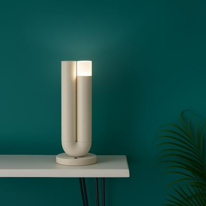 Brilliant - Lâmpada de mesa para exterior LED tátil, recarregável e regulável SAYU 2,5W/5V 2700K 2600 mAh IP44 cinzenta