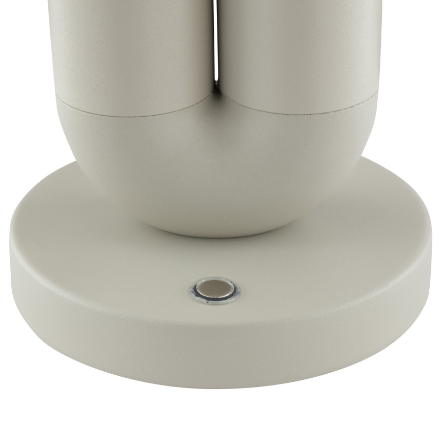 Brilliant - Lâmpada de mesa para exterior LED tátil, recarregável e regulável SAYU 2,5W/5V 2700K 2600 mAh IP44 cinzenta