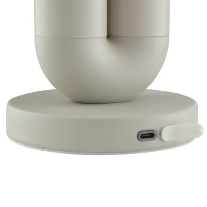 Brilliant - Lâmpada de mesa para exterior LED tátil, recarregável e regulável SAYU 2,5W/5V 2700K 2600 mAh IP44 cinzenta