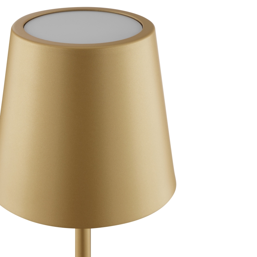 Brilliant - LED Lâmpada de mesa para exterior tátil, recarregável e dimerizável ELORA LED/2,5W/5V 2700K 2600 mAh IP44 dourada