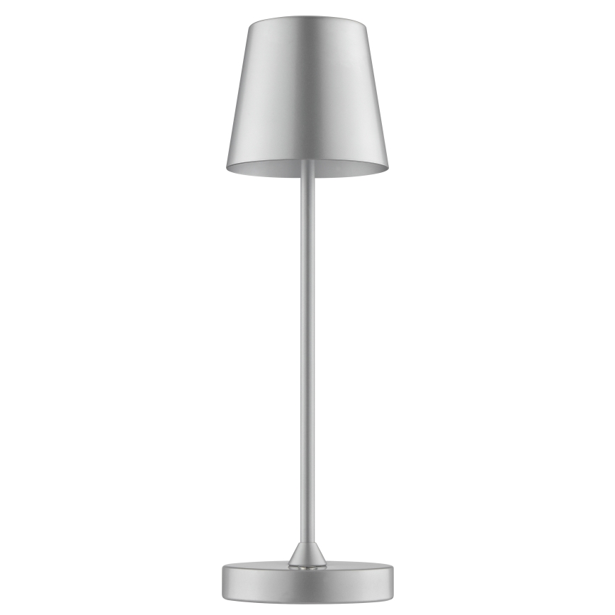 Brilliant - Lâmpada de mesa tátil recarregável LED dimerizável para exterior ELORA LED/2,5W/5V 2700K 2600 mAh IP44 prateada