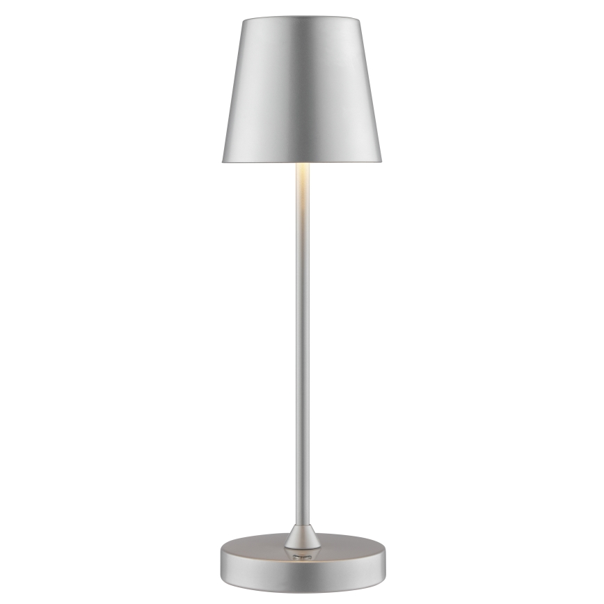 Brilliant - Lâmpada de mesa tátil recarregável LED dimerizável para exterior ELORA LED/2,5W/5V 2700K 2600 mAh IP44 prateada