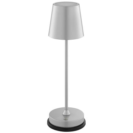 Brilliant - Lâmpada de mesa tátil recarregável LED dimerizável para exterior ELORA LED/2,5W/5V 2700K 2600 mAh IP44 prateada