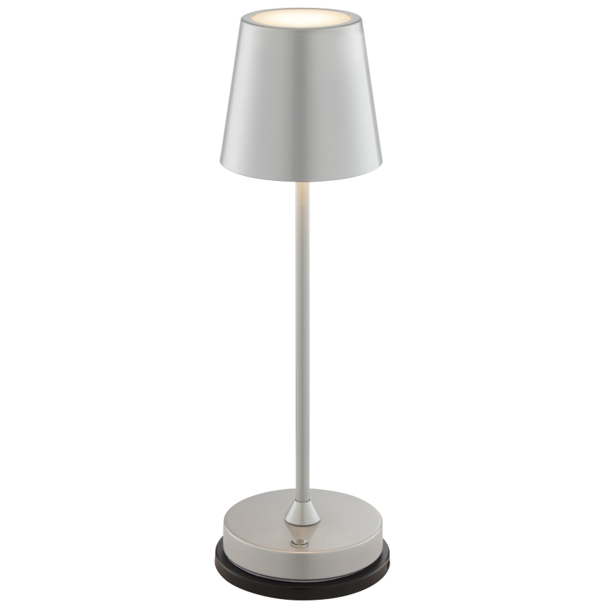 Brilliant - Lâmpada de mesa tátil recarregável LED dimerizável para exterior ELORA LED/2,5W/5V 2700K 2600 mAh IP44 prateada