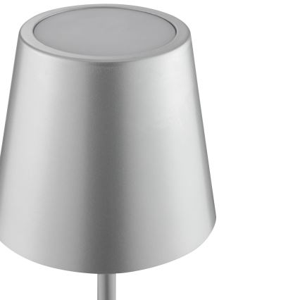 Brilliant - Lâmpada de mesa tátil recarregável LED dimerizável para exterior ELORA LED/2,5W/5V 2700K 2600 mAh IP44 prateada