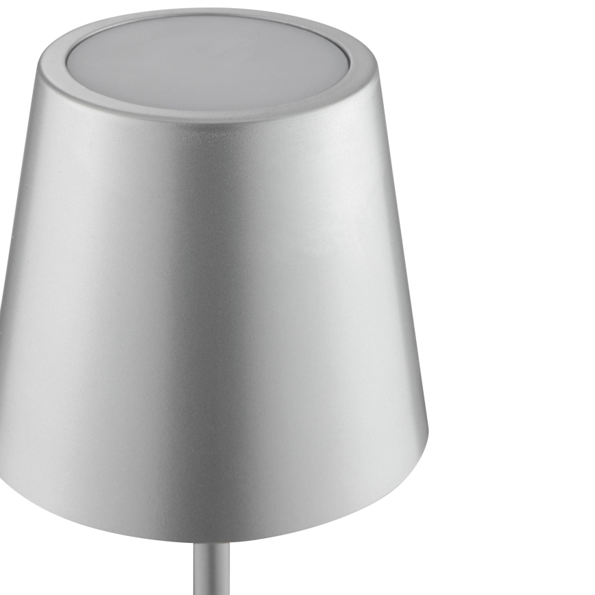 Brilliant - Lâmpada de mesa tátil recarregável LED dimerizável para exterior ELORA LED/2,5W/5V 2700K 2600 mAh IP44 prateada