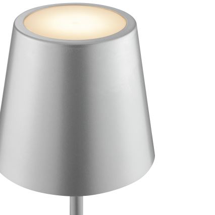 Brilliant - Lâmpada de mesa tátil recarregável LED dimerizável para exterior ELORA LED/2,5W/5V 2700K 2600 mAh IP44 prateada