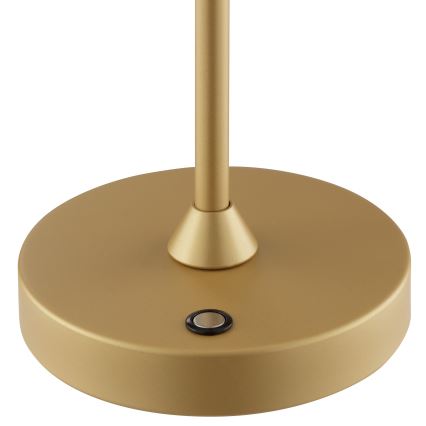 Brilliant - Lâmpada de mesa para exteriores tátil, recarregável e regulável ELORA LED/2,5W/5V 2700K 2600 mAh IP44 dourada