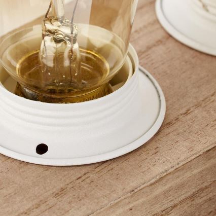 Brilliant - Lâmpada de mesa WHITEWOOD 4xE27/60W/230V