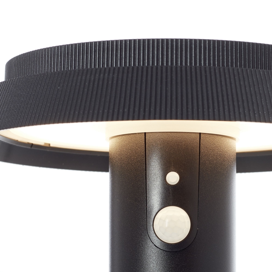 Brilliant - Lâmpada solar LED com sensor ALVERO LED/4W/3,7V 2000 mAh 50 cm IP44 preta