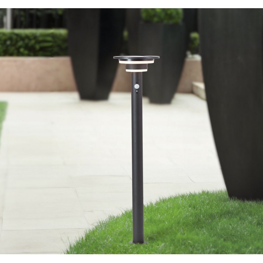 Brilliant - Lâmpada Solar LED com sensor GARVINA LED/3W/3,7V 2000 mAh 85 cm IP44 preta