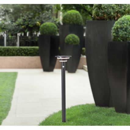 Brilliant - Lâmpada Solar LED com sensor GARVINA LED/3W/3,7V 2000 mAh 85 cm IP44 preta