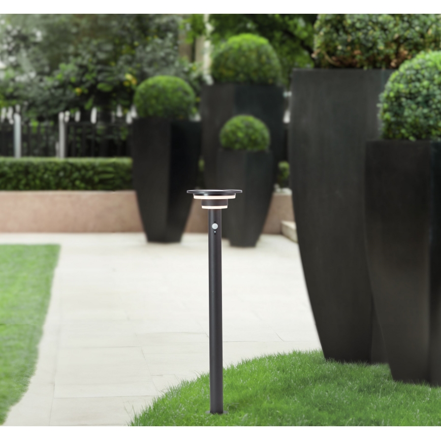 Brilliant - Lâmpada Solar LED com sensor GARVINA LED/3W/3,7V 2000 mAh 85 cm IP44 preta