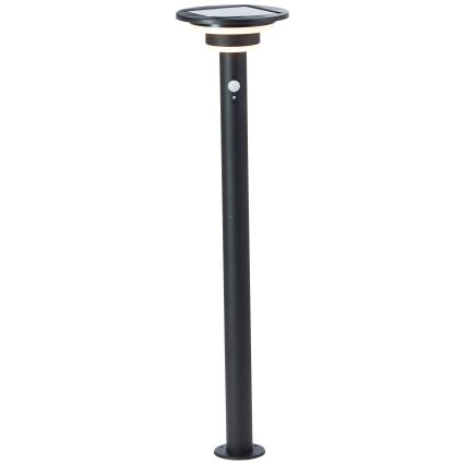 Brilliant - Lâmpada Solar LED com sensor GARVINA LED/3W/3,7V 2000 mAh 85 cm IP44 preta