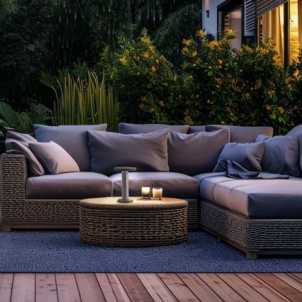 Brilliant - Lâmpada solar tátil LED dimmerizável MAGUA LED/2W/3,7V 2000 mAh IP44 preta