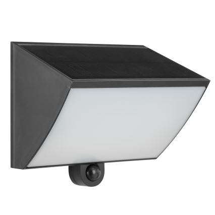 Brilliant - Aplique de parede solar com sensor SIERRA LED/6W/3,7V 2700/4000/6500K 2000 mAh IP54 preto