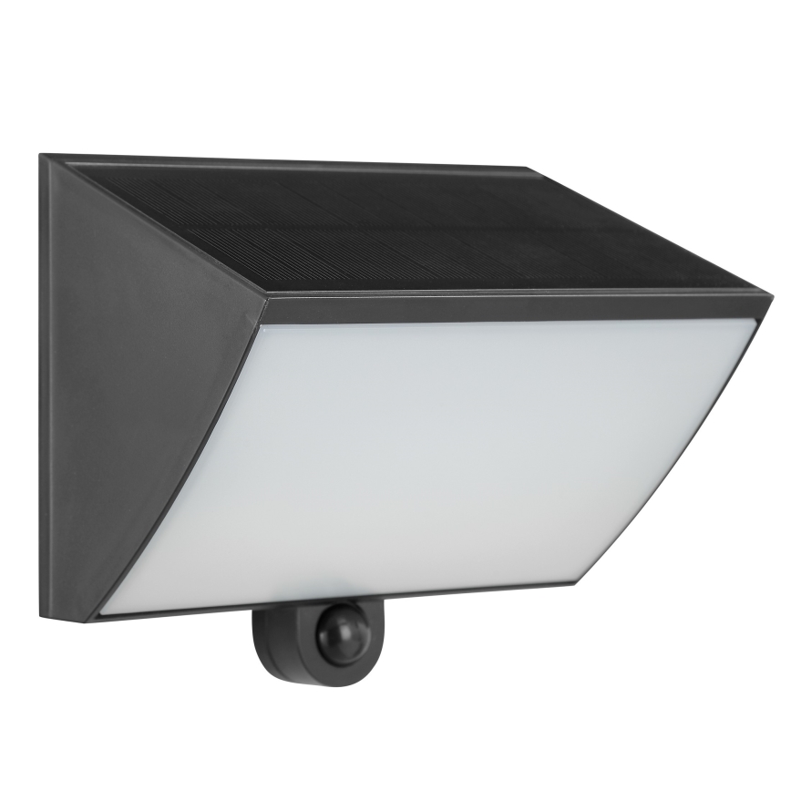 Brilliant - Aplique de parede solar com sensor SIERRA LED/6W/3,7V 2700/4000/6500K 2000 mAh IP54 preto