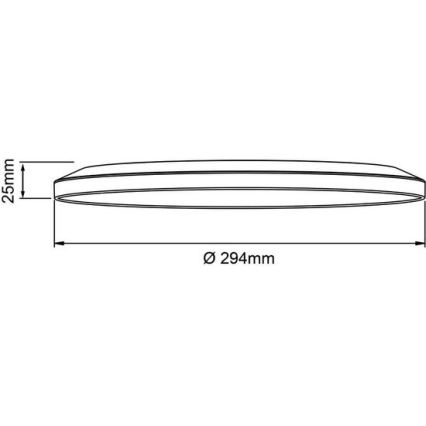 Brilliant - Luminária de teto LED regulável SORELL LED/18W/230V 3000-6500K Ø 29 cm branca + controlo remoto