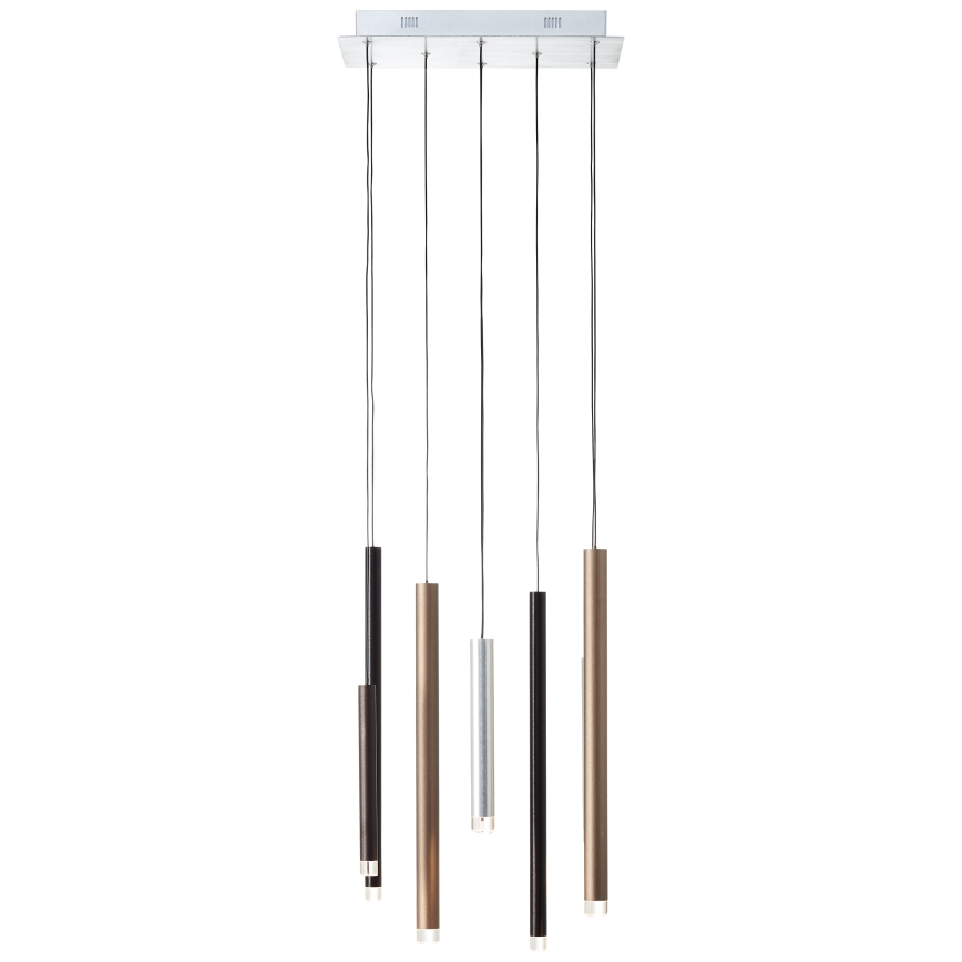 Brilliant - Lustre LED regulável suspenso por cabo CEMBALO LED/32W/230V cromado fosco/preto/castanho