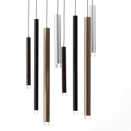 Brilliant - Lustre LED regulável suspenso por cabo CEMBALO LED/32W/230V cromado fosco/preto/castanho