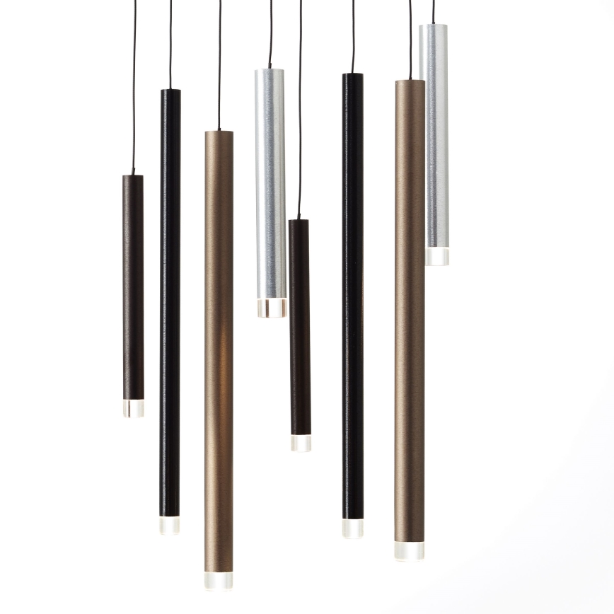 Brilliant - Lustre LED regulável suspenso por cabo CEMBALO LED/32W/230V cromado fosco/preto/castanho