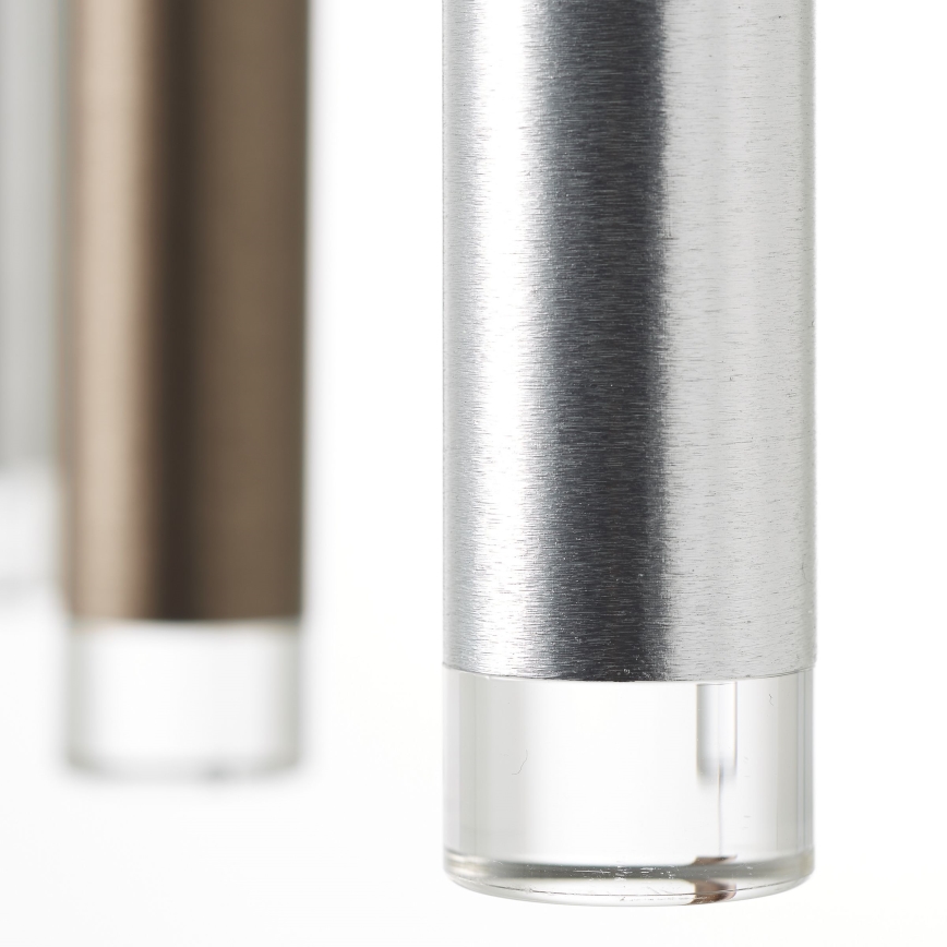 Brilliant - Lustre LED regulável suspenso por cabo CEMBALO LED/32W/230V cromado fosco/preto/castanho