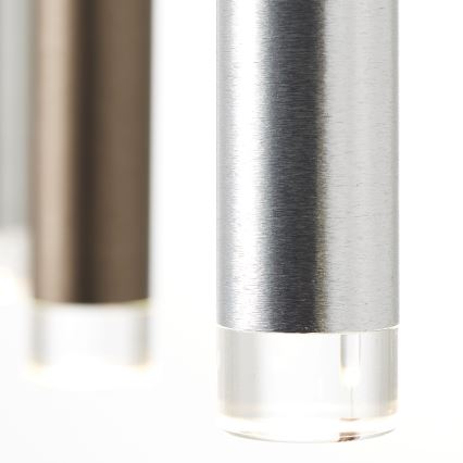 Brilliant - Lustre LED regulável suspenso por cabo CEMBALO LED/32W/230V cromado fosco/preto/castanho