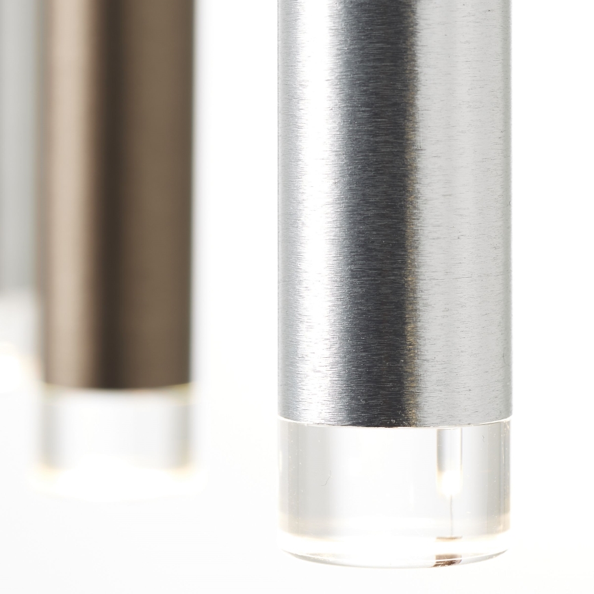 Brilliant - Lustre LED regulável suspenso por cabo CEMBALO LED/32W/230V cromado fosco/preto/castanho