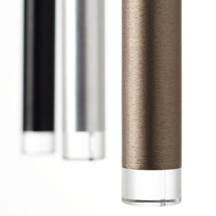 Brilliant - Lustre LED regulável suspenso por cabo CEMBALO LED/32W/230V cromado fosco/preto/castanho