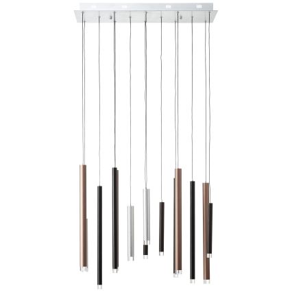 Brilliant - LED Lustre regulável suspenso por cabo CEMBALO LED/60W/230V cromo mate/preto/castanho