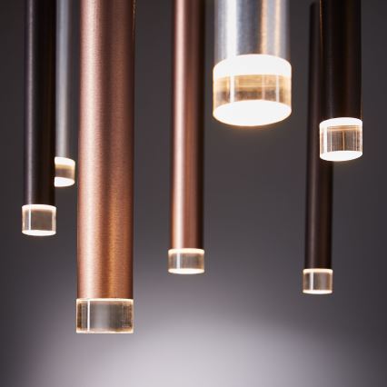 Brilliant - Lustre LED dimerizável suspenso por cabo CEMBALO LED/70W/230V cromado mate/preto/castanho