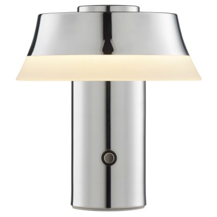 Brilliant - Lâmpada de mesa tátil recarregável com dimmer KINICH LED/2,5W/5V 2700K 2600 mAh cromo brilhante