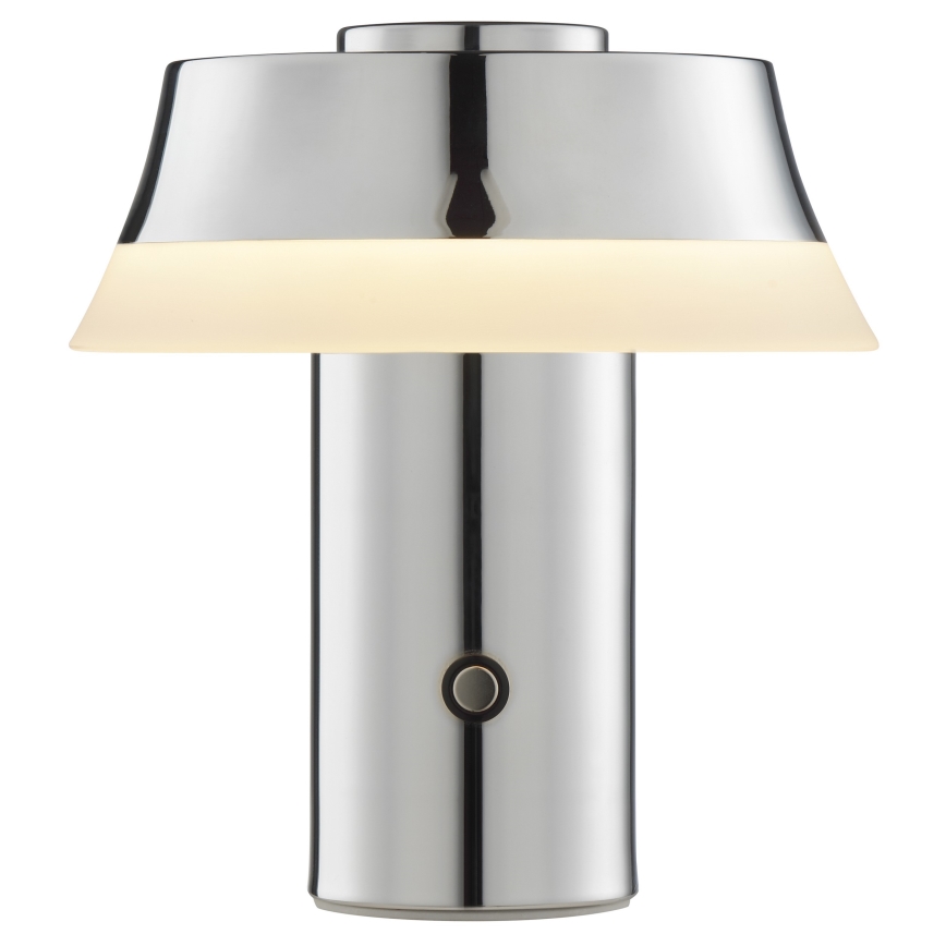 Brilliant - Lâmpada de mesa tátil recarregável com dimmer KINICH LED/2,5W/5V 2700K 2600 mAh cromo brilhante